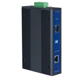 10/100/1000T (X) to SFP Gigabit Industrial Media Converter, -40~75℃