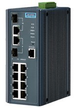 EKI-7710E, 8FE+2G Port Gigabit Managed Redundant Switch