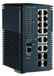 EKI-9316P 16 Port Managed Switch with PoE/PoE+